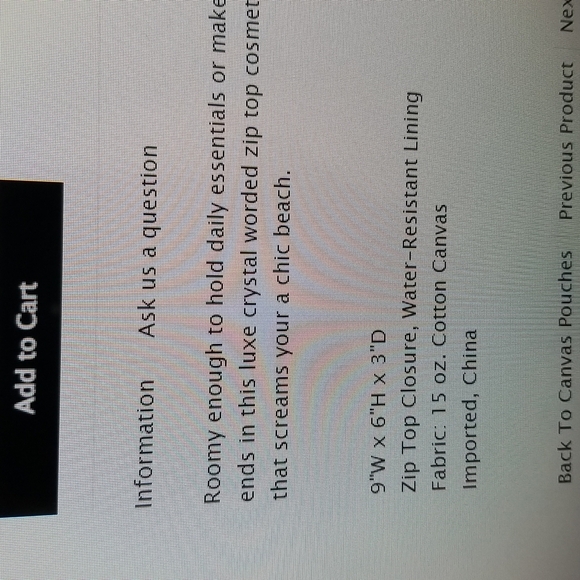 FALLON & ROYCE BOUJEE CRYSTAL COSMETIC CASE - Picture 7 of 8